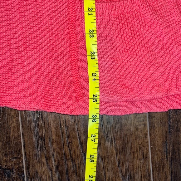 Anthropologie Angel of the North Coral Pink Boho Cotton Open Cardigan Size L - Picture 6 of 9